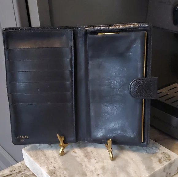 CHANEL BLACK CAVIAR WALLET Vintage 1979/1999⚜️🖤⚜️❤️⚜️🖤 - Picture 7 of 16